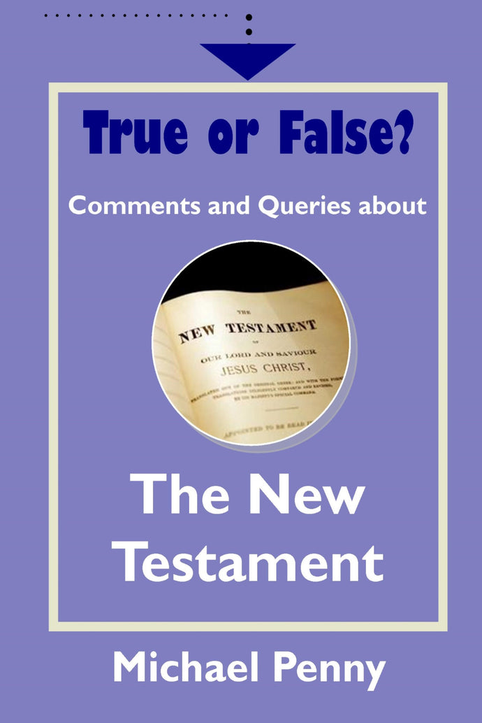True or False? Comments and Queries about the New Testament