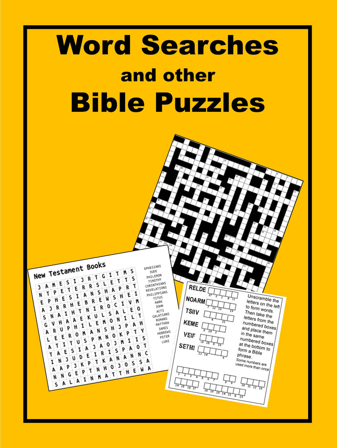 Word Searches and other Bible Puzzles