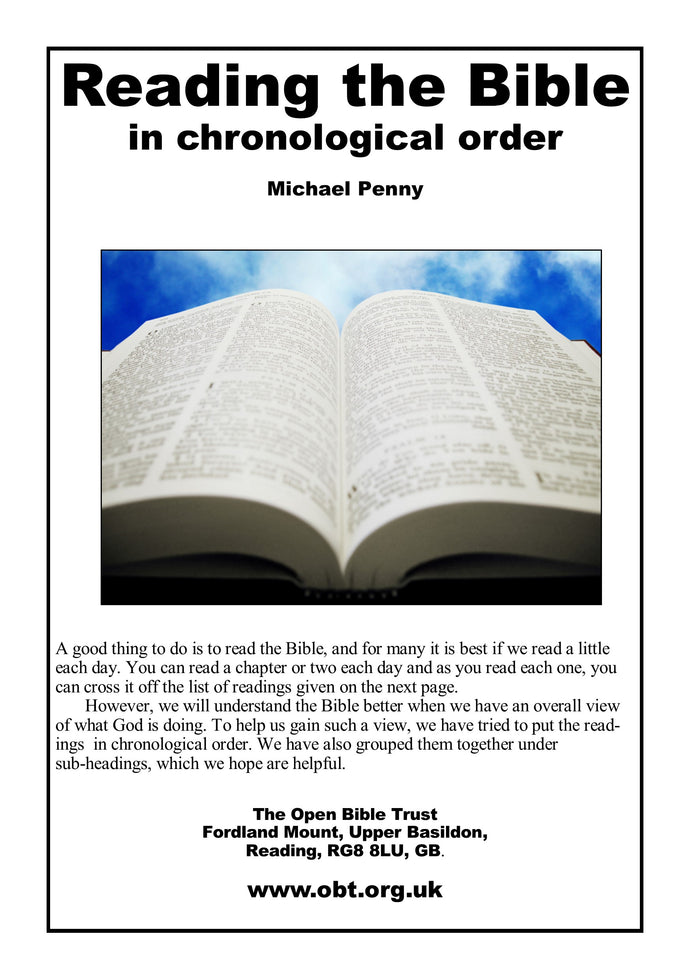Bible Reading Scheme