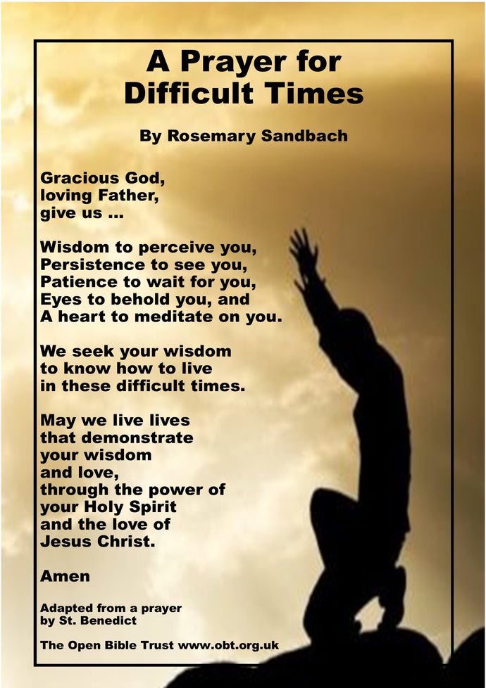 A Prayer for Difficult Times